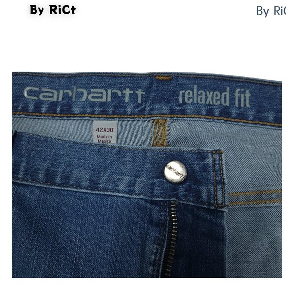 Carhartt Rugged Flex Relaxed Fit Straight Leg Men's Jean's Size 42x30 Stretch - Picture 9 of 12